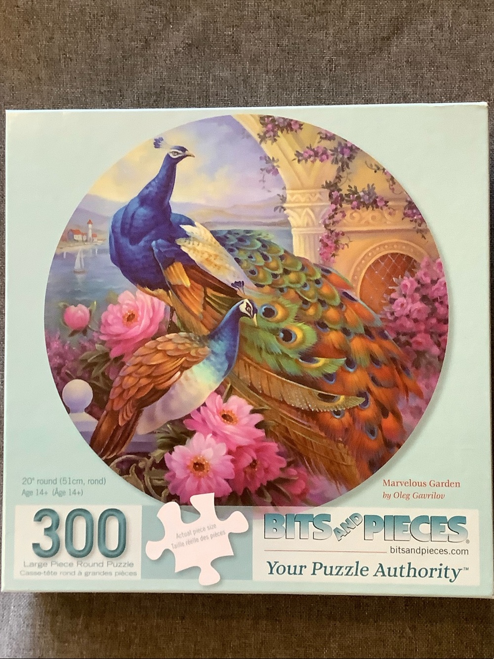 Bits and Pieces Marvelous Garden by Oleg Gavrilov 300-Piece Round Puzzle